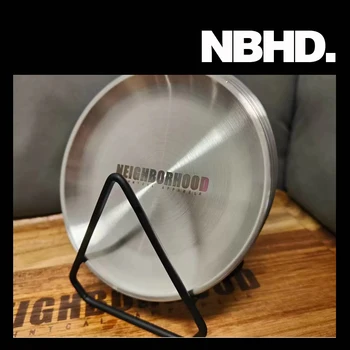 Набор из 6 предметов NBHD из нержавеющей стали, металлический поднос, десертная тарелка интернет-знаменитостей, утолщенная круглая тарелка, плоская тарелка, костяная тарелка