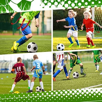 Набор футбольных ремней и флажков для 24 игроков, включает 24 ремня, 72 флажка, 18 конусов с сумкой для переноски для тренировок подростков.