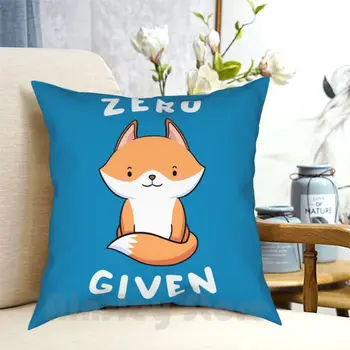 Наволочка Zero Fox Given с принтом домашней мягкой подушки Fox Funny Phrase Забавное высказывание Fox Lover Симпатичное кавайное животное-лиса