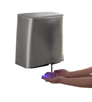 Настенная электрическая сушилка для рук из нержавеющей стали, автоматическая с HEPA-фильтром
