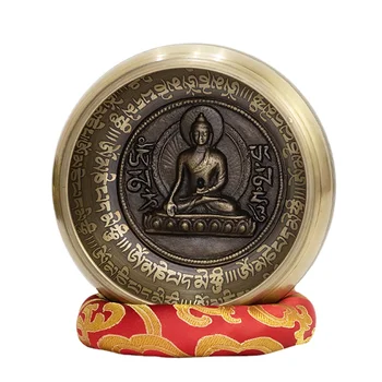 Непальская Буддийская Поющая Чаша Ручной работы с Медитативным звоном, Тибетские Чаши для исцеления звука, Ударные Инструменты, украшения для дома