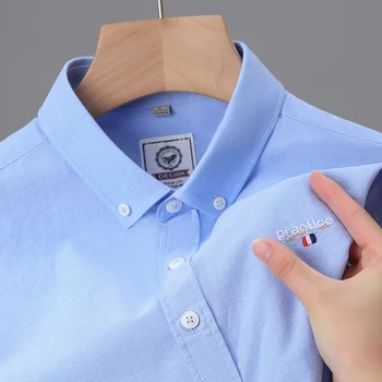 Новое поступление 2023 Летние Мужские Рубашки Поло из 100% хлопка С вышивкой Camisas Y Brassas Европейская Повседневная Мужская одежда Ropa Hombre