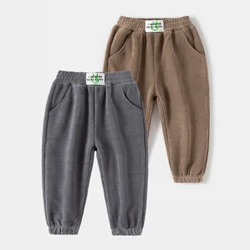 Новые осенние спортивные штаны для мальчиков с эластичной резинкой на талии, брюки для малышей, модная детская одежда