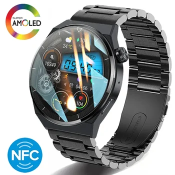 Новые Смарт-часы Для Мужчин И Женщин GT3 Pro AMOLED NFC-Часы С Частотой Сердечных Сокращений Bluetooth-Вызов IP68 Водонепроницаемые Спортивные Смарт-Часы для Android IOS