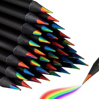 Новый 4-х Красочный карандаш Rainbow Pen Gradient Magic Student Painted Brush One Stroke Многоцветный карандаш