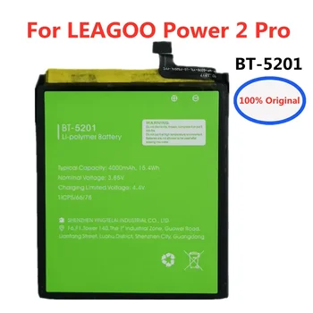 Новый 4000 мАч Оригинальный Аккумулятор Телефона BT-5201 Для LEAGOO Power 2 Pro Power2 Pro BT5201 Высококачественный Сменный Встроенный Аккумулятор
