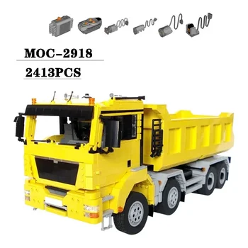 Новый MOC-2918 Строительный блок земснаряд Инженерный грузовик 8X4 Модель 2413 шт. Обучающая игрушка для взрослых и детей Подарок на день рождения