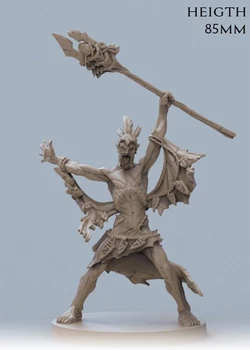 Новый в разобранном виде 1/22 85 мм древний человек-воин с копьем (БЕЗ основания), Фигурка из смолы, неокрашенный модельный комплект
