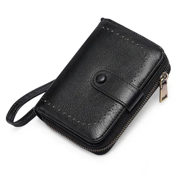 Новый женский кошелек, европейская и американская винтажная сумка для органайзера из кожи с масляным воском, многофункциональный кошелек