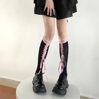 Носки для косплея в стиле Японского балеткора, Бандажные чулки, женские носки в корейском стиле в стиле Лолиты