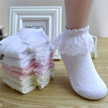 Носок в японском стиле Maiden Совершенно Новый Высококачественный, для милых девушек, винтажные кружевные носки с оборками и рюшами, хлопковые носки для девочек-принцесс