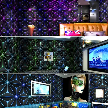 Обои KTV Обои 3D Стереоскопическая технология Фон Интернет-кафе Живая Тема Украшение киберспортивного Отеля настенное покрытие