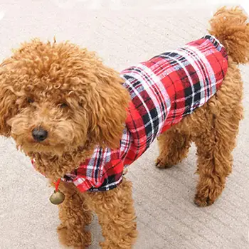 Одежда для маленьких собак, клетчатая рубашка, пальто, жилет для собак, щенков, кошек, чихуахуа, йорков, пуделей, повседневная футболка для маленьких питомцев