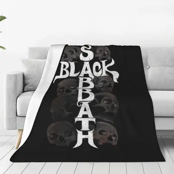 Одеяла с черепами Black Sabbath, черные Фланелевые Пледы, Летнее Украшение для кондиционера, Легкое Покрывало для кровати
