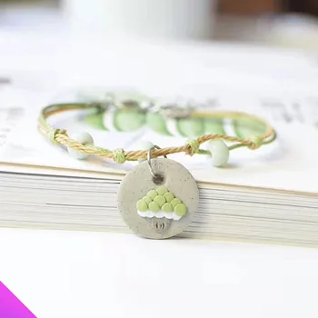 Оптовая продажа 10 шт. молодежный керамический браслет для девочек, красивый модный веревочный браслет, милый подарок 2021 года, новинка