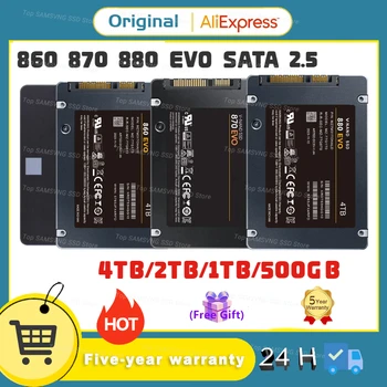 Оригинальный 860/870/880 EVO 4 ТБ 2,5-Дюймовый SSD-Накопитель 2 ТБ Внутренний Твердотельный Диск ssd sata 8 ТБ HDD Жесткий Диск SATA Для Настольного Ноутбука PS5