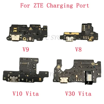 Оригинальный USB-разъем для зарядки, Гибкий кабель для платы ZTE Blade V30 Vita V10 Vita V9 V8, Запчасти для ремонта зарядного разъема