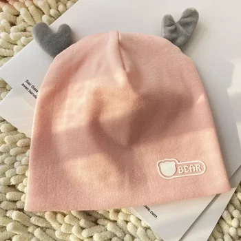 Осенне-зимняя шиномонтажная шапочка для новорожденных, хлопковая детская повязка на голову, милая теплая детская шапочка для защиты ушей
