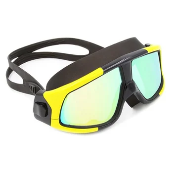 Очки для дайвинга и плавания в большой оправе, водонепроницаемые Мягкие силиконовые противотуманные очки, очки для плавания