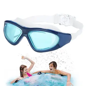 Очки для плавания унисекс с защитой от запотевания, очки для бассейна с широким обзором, очки для плавания с защитой от ультрафиолета и без протекания Для женщин, мужчин, взрослых и детей