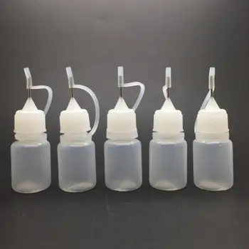 пластиковая бутылочка-аппликатор с выдавливаемым наконечником 10 мл 30 мл, бутылочки-капельницы многоразового использования с колпачками для игольчатых наконечников для клея 