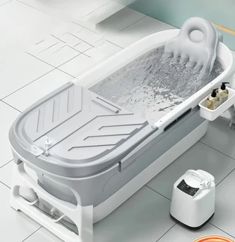 Пластиковые переносные ванны для взрослых, многофункциональная складная ванна с инструментом для фумигации, бытовая ванна для взрослых для спа