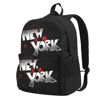 Повседневный мужской рюкзак Neiw York, рюкзак для путешествий с ноутбуком большой емкости, модная школьная сумка для университетского колледжа
