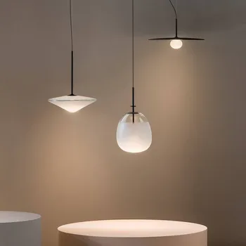 Подвесной светильник Tempo, стеклянная лампа в форме летающей тарелки в стиле постмодерн, гостиная, спальня, столовая, Прихожая, светодиодные обеденные подвесные светильники