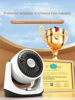 Портативный Вентилятор-охладитель 2023 с Циркуляцией воздуха 360 ° и технологией Турбинного охлаждения для домашнего Офиса