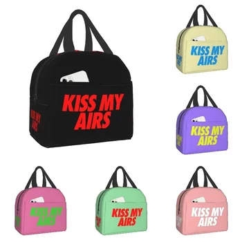Портативный ланч-бокс Kiss My Airs для женщин, детский школьный термохолодильник, пакеты для ланча с изоляцией для еды, сумка для хранения для пикника на открытом воздухе