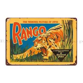 Постер фильма Rango Дизайн металлических вывесок Винтажный Ржавый клубный персонализированный жестяной плакат