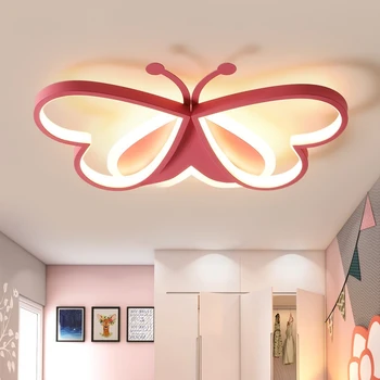 Потолочный светильник Butterfly LED для детской спальни, Минималистичный потолочный светильник для детской комнаты, потолочный светодиодный светильник для детской комнаты, светильник для спальни