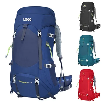 Походный рюкзак, дорожная сумка, Индивидуальный рюкзак для альпинизма на открытом воздухе, Водонепроницаемый рюкзак для путешествий, Большая емкость 60 л + 5 л