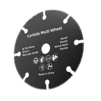 Режущий диск для пильного полотна 1ШТ 3-дюймовый круговой режущий диск, шлифовальный круг из смолы, пильный диск Изысканный и практичный