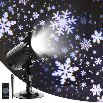 Рождественский проектор для освещения снегопада, уличный Рождественский водонепроницаемый светодиодный проектор в виде снежинок, праздничный пейзажный прожектор для освещения снегопада.