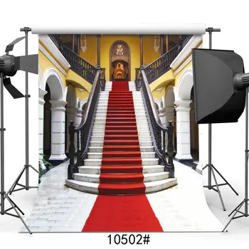 Роскошные фоны для красной ковровой дорожки, фон для студийной фотосъемки, портретный фотофон, Дворцовая лестница, фон для фото винила 3D