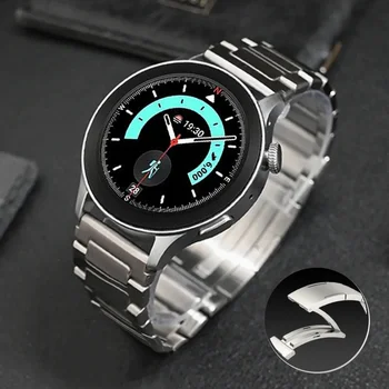 Роскошный Ремешок из нержавеющей Стали для Huawei Watch 4 GT4 2e 3 Pro 46 мм Для Samsung Galaxy3 45 мм S3 Браслет Для Amazfit GTR 47 Balance