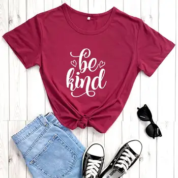 Рубашки be kind, христианская рубашка, рубашка Faith, новое поступление, повседневная футболка из 100% хлопка, забавные футболки Christian Gifts for Her, футболки Иисуса