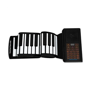 Ручной электронный орган с 61 клавишей, Портативное складное силиконовое ручное пианино, Начинающие практикуют ручное пианино