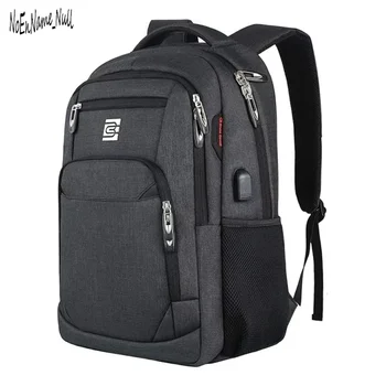 Рюкзак для ноутбука, рюкзак для ноутбуков для деловых поездок с USB-портом для зарядки, водонепроницаемая сумка для унисекс, подходит для 17,3-дюймовой сумки для ноутбука