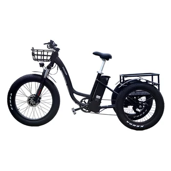 Самый продаваемый трехколесный велосипед мощностью 350 Вт 500 Вт 750 Вт с толстыми шинами для взрослых электрический трехколесный велосипед