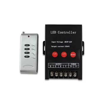Светодиодный контроллер RGB 10 * 3A 30A, 3 канала ввода 5V/12V/24V для светодиодной ленты rgb 5050 3528 2835.