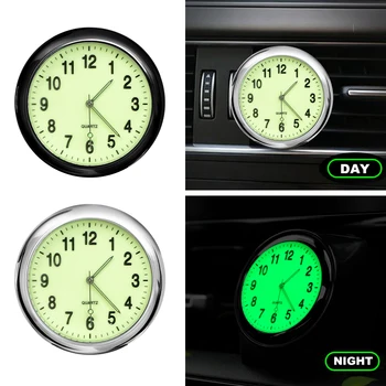 Светящиеся автомобильные часы Автомобильные цифровые часы с внутренним креплением 40 мм 43 мм Кварцевые часы с автоматическим орнаментом Автомобильные аксессуары для ПК