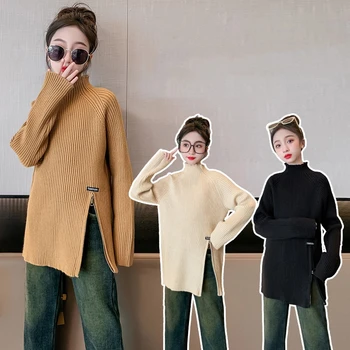 Свитер для девочек, шерстяное пальто, детские топы, вязание, Мода 2023 года, Утепленный Теплый Зимний осенний хлопок, верхняя одежда для подростков, детская одежда