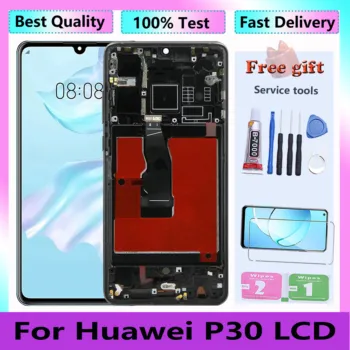 Сенсорный Экран Oled Для Huawei P30 Дисплей С Рамкой ELE-L29 ELE-L90 ELE-AL00 ЖК-сборка Замена Аксессуара Дигитайзера