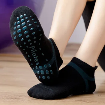 Силиконовые противоскользящие носки для танцевальных видов спорта большого размера, хлопковые дышащие носки для балета, пилатеса, йоги, унисекс, мужские и женские домашние носки для пола