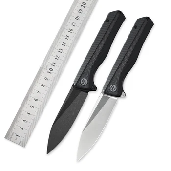 Складной нож с окаменелой рыбой, Карманный нож для мужчин, сталь D2, Ручка G10, Инструменты ручной работы, Профессиональное охотничье снаряжение для выживания EDC 818