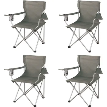 Складные походные стулья Ozark Trail Classic с сетчатым подстаканником, набор из 4 штук, 32,10x19,10x32,10 дюймов