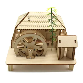 собранное оборудование для физических экспериментов водяная мельница модель дома ручной сборки украшения детские игрушки для дома своими руками