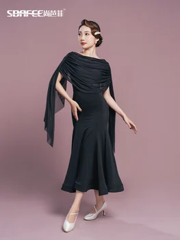 Современное женское новое национальное стандартное танцевальное платье для светского представления с юбкой-качалкой